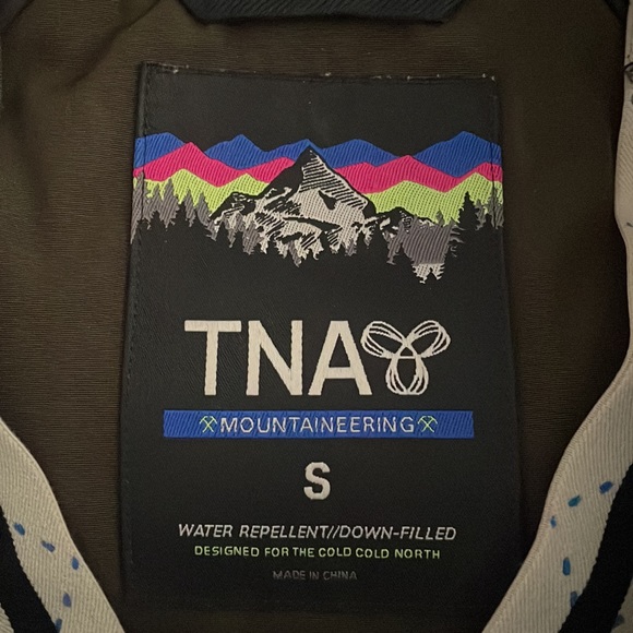 TNA Down Filled Short Parka - Olive Green - Picture 5 of 6